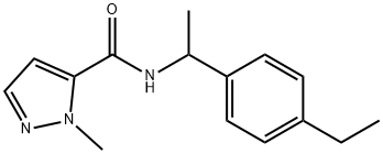 N-[1-(4-ethylphenyl)ethyl]-2-methylpyrazole-3-carboxamide Struktur