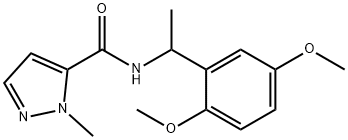 N-[1-(2,5-dimethoxyphenyl)ethyl]-2-methylpyrazole-3-carboxamide Struktur