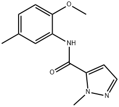 N-(2-methoxy-5-methylphenyl)-2-methylpyrazole-3-carboxamide Struktur