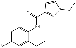 N-(4-bromo-2-ethylphenyl)-1-ethylpyrazole-3-carboxamide Struktur