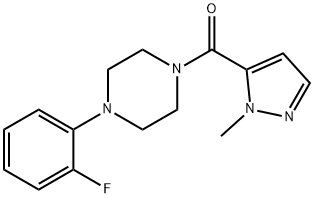 [4-(2-fluorophenyl)piperazin-1-yl]-(2-methylpyrazol-3-yl)methanone Struktur