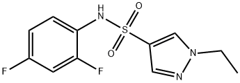 N-(2,4-difluorophenyl)-1-ethylpyrazole-4-sulfonamide Struktur