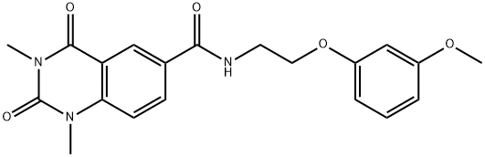 N-[2-(3-methoxyphenoxy)ethyl]-1,3-dimethyl-2,4-dioxoquinazoline-6-carboxamide Struktur