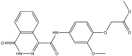 methyl 2-[2-methoxy-4-[(4-oxo-3H-phthalazine-1-carbonyl)amino]phenoxy]acetate Struktur