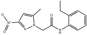 N-(2-ethylphenyl)-2-(5-methyl-3-nitropyrazol-1-yl)acetamide Structure