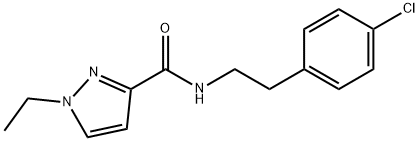 N-[2-(4-chlorophenyl)ethyl]-1-ethylpyrazole-3-carboxamide Struktur