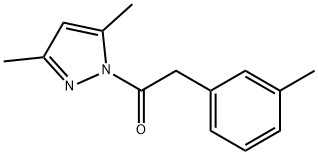 1-(3,5-dimethylpyrazol-1-yl)-2-(3-methylphenyl)ethanone Struktur