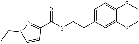 N-[2-(3,4-dimethoxyphenyl)ethyl]-1-ethylpyrazole-3-carboxamide Struktur