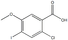 2-Chloro-4-iodo-5-methoxy-benzoic acid Struktur