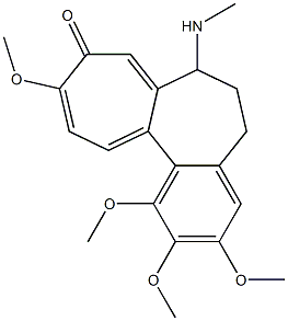 1,2,3,10-tetramethoxy-7-(methylamino)-6,7-dihydro-5H-benzo[a]heptalen-9-one Struktur