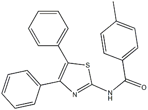 N-(4,5-diphenyl-1,3-thiazol-2-yl)-4-methylbenzamide Struktur