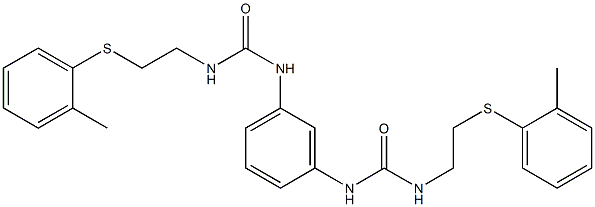 1-[2-(2-methylphenyl)sulfanylethyl]-3-[3-[2-(2-methylphenyl)sulfanylethylcarbamoylamino]phenyl]urea Structure