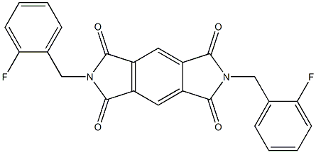 2,6-bis[(2-fluorophenyl)methyl]pyrrolo[3,4-f]isoindole-1,3,5,7-tetrone Struktur