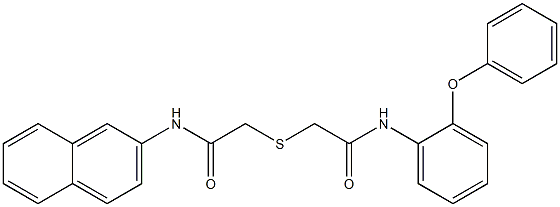 N-naphthalen-2-yl-2-[2-oxo-2-(2-phenoxyanilino)ethyl]sulfanylacetamide Struktur