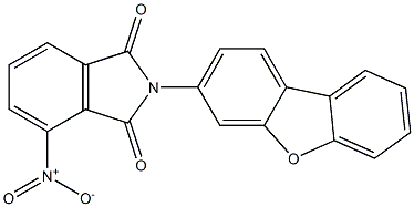 2-dibenzofuran-3-yl-4-nitroisoindole-1,3-dione Struktur