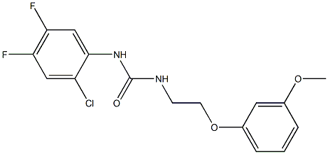 1-(2-chloro-4,5-difluorophenyl)-3-[2-(3-methoxyphenoxy)ethyl]urea Struktur