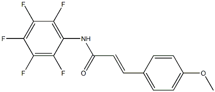 (E)-3-(4-methoxyphenyl)-N-(2,3,4,5,6-pentafluorophenyl)prop-2-enamide Struktur