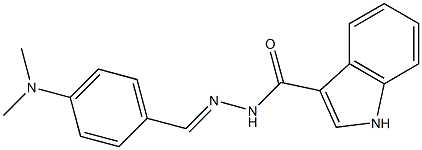 N-[(E)-[4-(dimethylamino)phenyl]methylideneamino]-1H-indole-3-carboxamide Struktur