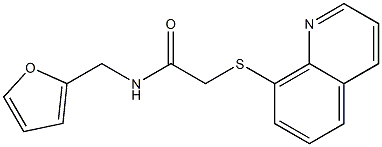 N-(furan-2-ylmethyl)-2-quinolin-8-ylsulfanylacetamide Struktur