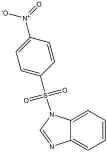 1-(4-nitrophenyl)sulfonylbenzimidazole Struktur