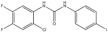 1-(2-chloro-4,5-difluorophenyl)-3-(4-iodophenyl)urea Struktur