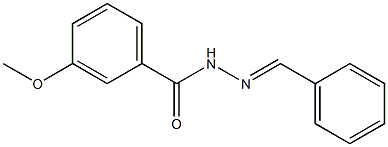 N-[(E)-benzylideneamino]-3-methoxybenzamide Struktur