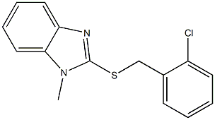 2-[(2-chlorophenyl)methylsulfanyl]-1-methylbenzimidazole Struktur