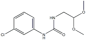 1-(3-chlorophenyl)-3-(2,2-dimethoxyethyl)urea Struktur