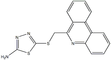 5-(phenanthridin-6-ylmethylsulfanyl)-1,3,4-thiadiazol-2-amine Struktur