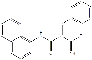 2-imino-N-naphthalen-1-ylchromene-3-carboxamide Struktur