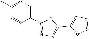 2-(furan-2-yl)-5-(4-methylphenyl)-1,3,4-oxadiazole Struktur