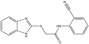 2-(1H-benzimidazol-2-ylsulfanyl)-N-(2-cyanophenyl)acetamide Struktur