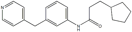 3-cyclopentyl-N-[3-(pyridin-4-ylmethyl)phenyl]propanamide Struktur