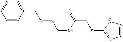 N-(2-benzylsulfanylethyl)-2-(1H-1,2,4-triazol-5-ylsulfanyl)acetamide Struktur