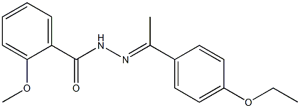 N-[(E)-1-(4-ethoxyphenyl)ethylideneamino]-2-methoxybenzamide Struktur