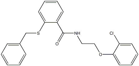 2-benzylsulfanyl-N-[2-(2-chlorophenoxy)ethyl]benzamide Struktur