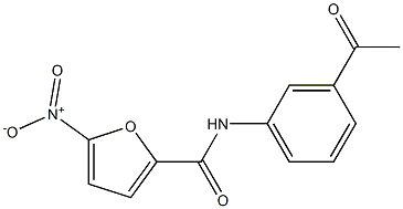 N-(3-acetylphenyl)-5-nitrofuran-2-carboxamide Struktur