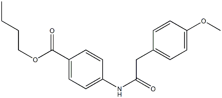 butyl 4-[[2-(4-methoxyphenyl)acetyl]amino]benzoate Struktur