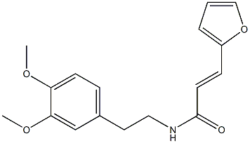 (E)-N-[2-(3,4-dimethoxyphenyl)ethyl]-3-(furan-2-yl)prop-2-enamide Struktur