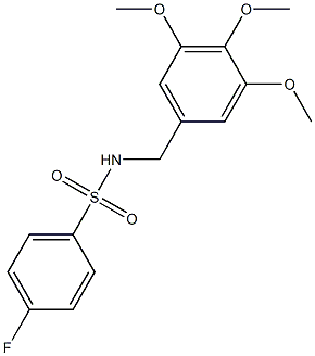 4-fluoro-N-[(3,4,5-trimethoxyphenyl)methyl]benzenesulfonamide Struktur