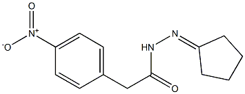 N-(cyclopentylideneamino)-2-(4-nitrophenyl)acetamide Struktur