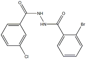 2-bromo-N'-(3-chlorobenzoyl)benzohydrazide Struktur