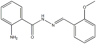 2-amino-N-[(E)-(2-methoxyphenyl)methylideneamino]benzamide Struktur