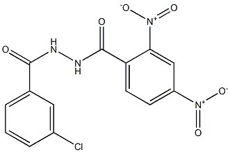 N'-(3-chlorobenzoyl)-2,4-dinitrobenzohydrazide Struktur