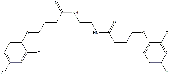 4-(2,4-dichlorophenoxy)-N-[2-[4-(2,4-dichlorophenoxy)butanoylamino]ethyl]butanamide Struktur