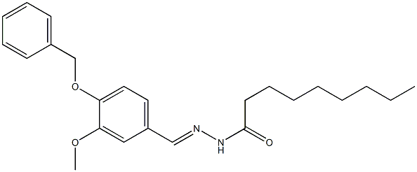 N-[(E)-(3-methoxy-4-phenylmethoxyphenyl)methylideneamino]nonanamide Struktur