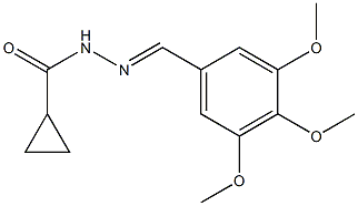 N-[(E)-(3,4,5-trimethoxyphenyl)methylideneamino]cyclopropanecarboxamide Struktur