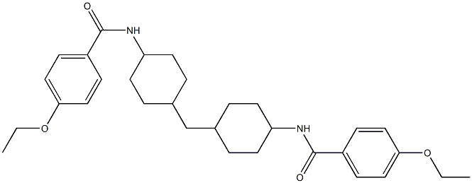 4-ethoxy-N-[4-[[4-[(4-ethoxybenzoyl)amino]cyclohexyl]methyl]cyclohexyl]benzamide Struktur