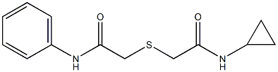 2-(2-anilino-2-oxoethyl)sulfanyl-N-cyclopropylacetamide Struktur