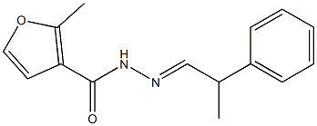 2-methyl-N-[(E)-2-phenylpropylideneamino]furan-3-carboxamide Struktur